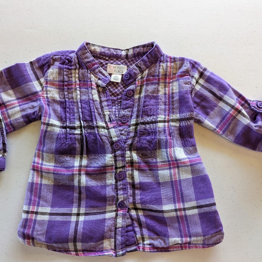 Girls clothes lot - 18 months - Jeans/Plaid blouse/ T-shirts